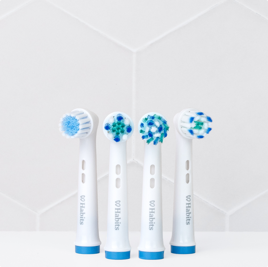 Habits Oral Care Eltandborsthuvuden och tandbrosthuvuden kompatibla med Oral B på prenumeration