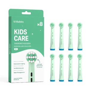 8-pack Oral-B Kids-kompatibla tandborsthuvuden – Grön