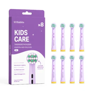 8-pack Oral-B Kids-kompatibla tandborsthuvuden – Lila