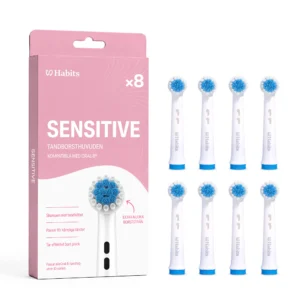 8-pack Oral-B-kompatibla tandborsthuvuden – Sensitive