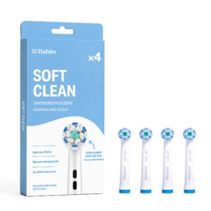 4-pack Oral-B-kompatibla tandborsthuvuden – Soft Clean