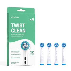 4-pack Oral-B-kompatibla tandborsthuvuden – Twist Clean