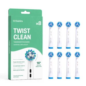 8-pack Oral-B-kompatibla tandborsthuvuden – Twist Clean