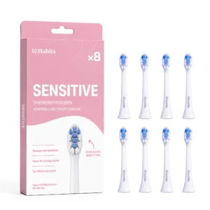 8-pack Philips Sonicare-kompatibla tandborsthuvuden – Sensitive