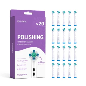 20-pack Oral-B-kompatibla tandborsthuvuden – Polishing
