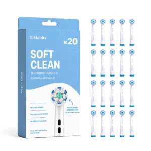 20-pack Oral-B-kompatibla tandborsthuvuden – Soft Clean