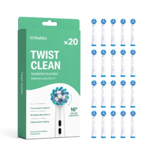 20-pack Oral-B-kompatibla tandborsthuvuden – Twist Clean